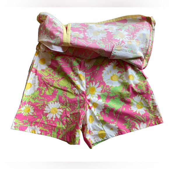 LILLY PULITZER Skort Pink/Yellow Floral Print - Size 14 - Picture 15 of 15